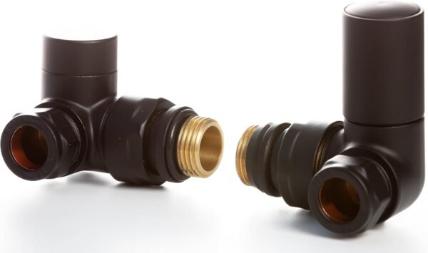 Corner Radiator Valves Black