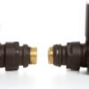 Corner Radiator Valves Black