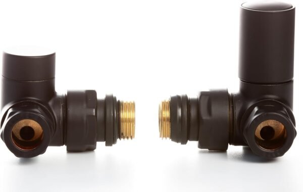 Corner Radiator Valves Black