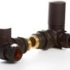 Corner Radiator Valves Black