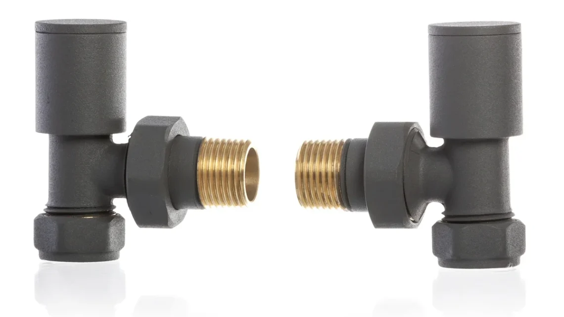 Anthracite Angled Radiator Valves