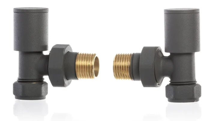 Anthracite Angled Radiator Valves