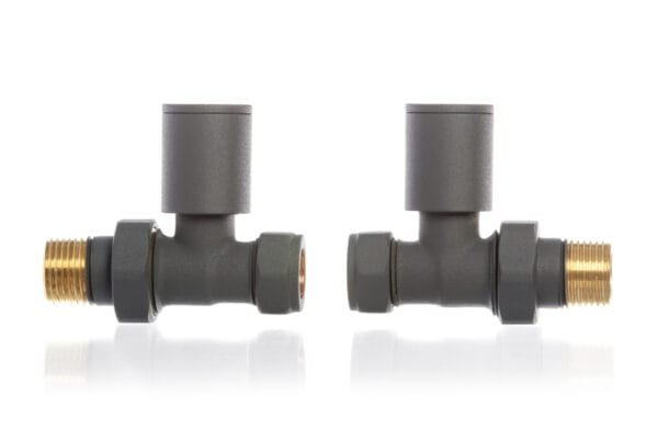 Anthracite Straight Radiator Valves