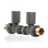 Anthracite Straight Radiator Valves